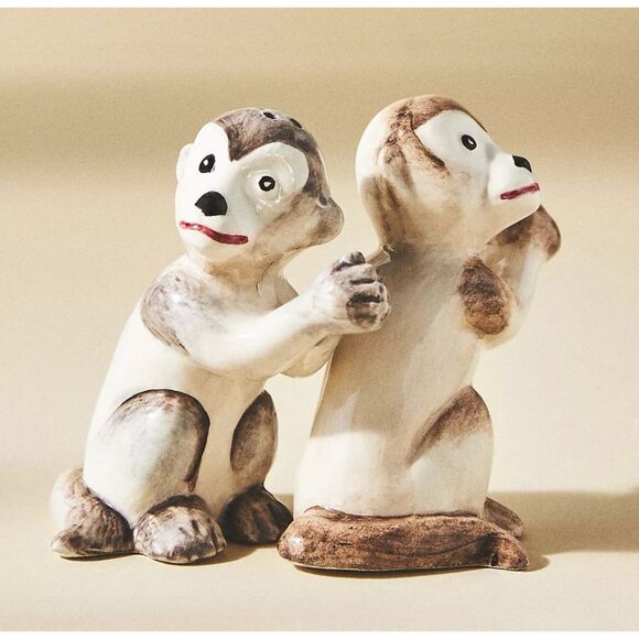 Anthropologie Les Ottomans Monkey Salt and Pepper Shakers - Picture 1 of 9